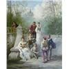 Image 1 : CARLO ROSSI (Italian. 19th Century) "Music in the Park". Signed Carlo Rossi l/r. Oil on Canvas. M...