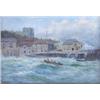Image 1 : DANIEL SHERRIN (English. 1868-1940) "Bleak House Harbour-Broadstairs". Signed D. Sherrin l/l. Oil...