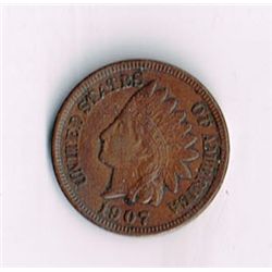 1907 Full Liberty Indian Head Penny
