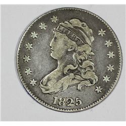 1825  Capped Bust Quarter   F
