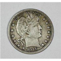 1916 D Barber Quarter   VF