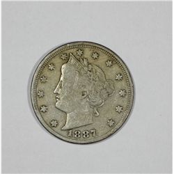 1887  Liberty Nickel   F