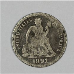 1891  Liberty Seated Dime   G