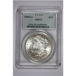 1898 O Morgan Dollar   PCGS Graded   MS-63