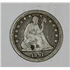 Image 1 : 1891  Liberty Seated Quarter   VG