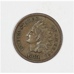 1881  Indian Cent   VF/XF