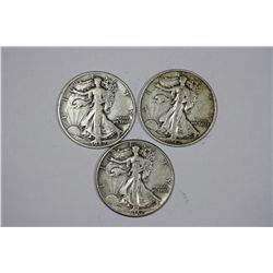 1942 PDS Walking Liberty Half Dollar   F/VF+