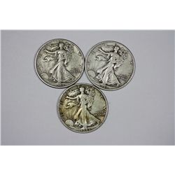 1943 PDS Walking Liberty Half Dollar   VF+