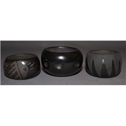 THREE SANTA CLARA POTS