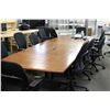 Image 2 : CHERRY 14' BOARDROOM TABLE WITH 2 MULTI MEDIA PORTS