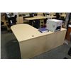 Image 2 : MAPLE BEVELLED EDGE L-SHAPE EXECUTIVE DESK
