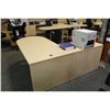 Image 2 : MAPLE BEVELLED EDGE L-SHAPE EXECUTIVE DESK