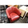 Image 1 : RED LEATHER ACCENT CHAIR