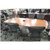 Image 2 : CHERRY 8' EXECUTIVE BOARDROOM TABLE WITH MULTI MEDIA PORT