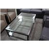 Image 2 : GLASS TOP COFFEE TABLE