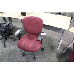 S.S. BURGANDY MULTI LEVER TASK CHAIR