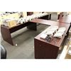 Image 2 : MAHOGANY U-SHAPED REVERSABLE DESK