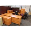 Image 1 : LARGE LOT OF ASSORTED CHERRY OFFICE FURNITURE