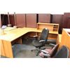 Image 3 : LARGE LOT OF ASSORTED CHERRY OFFICE FURNITURE