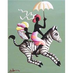 ORVILLE BULMAN (American. 20th Century) "Mere Et Fils". Signed Bulman l/l. Also signed, titled an...