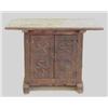 Image 1 : RENAISSANCE STYLE CARVED OAK SIDE CABINET Spanish. 18th Century. The rectangular top above the ca...