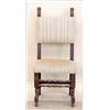 Image 1 : SET OF FOUR BAROQUE WALNUT SIDE CHAIRS Italian. 18th Century. Each rectangular padded backrest wi...