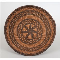 Apache Basket with Star Design ca. 1910 Collected San Carlos, AZ - Robinson Collection 10 3/8" D.  G