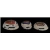 Image 2 : Three Nuu-chah-nulth Basketry Covered Shells with Canoe, Whale and Bird Design 3" W. - 5" W. All in 