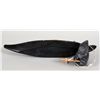 Image 2 : Inuit Soapstone Sculpture of a Kayak with Inuk, Seal and Float - Artist Unknown 18 3/4" L. 6 1/4" H.