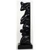 Image 2 : Haida Argillite Transformation Totem Carved with Four Figures 6 1/4" H. 1 5/8" W. Base  Good Conditi