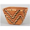 Image 1 : Lytton Burden Basket with Chevron Design 9 3/8" L. 7 1/2" W. 6 3/4" H.  Good Condition