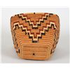 Image 2 : Lytton Burden Basket with Chevron Design 9 3/8" L. 7 1/2" W. 6 3/4" H.  Good Condition