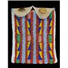 Image 1 : Crow Beaded Dispatch Bag, Sinew Sewn with Geometric Design 7" L. 6" W.  Good Condition