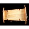 Image 3 : Micmac Birch Bark Rocking Cradle with Beaded Stripsand Dream Catcher 24" L. 13" H. 18" W.  Good Cond