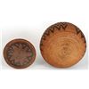 Image 2 : Lidded Basket with Chevron Design 9" D. 8 3/4"