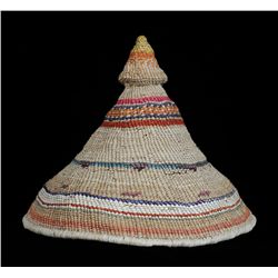 Nuu-chah-nulth Cedar and Grass Maquinna Hat 10 1/2" D. 9 1/2" H.  Good Condition