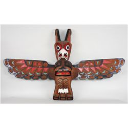 Kwakwaka'wakw Thunderbird ca. 1950's 48" H. 79 1/2" W.  Good Condition