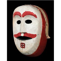 Rare Babin Speaker Mask ca. 1915, Dance Rigged 10 3/4" H. 7 3/4" W.  Good Condition
