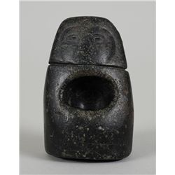 Northwest Coast Steatite Ceremonial Figural Bowl 2 7/8" L. 1 7/8" W.