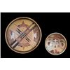 Image 1 : Two Hopi Pottery Bowls with Painted Design ca. 1920's 9" D. and 6 1/4" D.  Good Condition