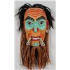 Image 1 : The Politician Mask Carved by David Neel with Cedar Bark 19" H. 10" W.  Good Condition