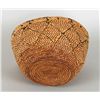 Image 2 : Finely Woven Sechelt Burden Basket with Imbricated Geometric Design 11" H. 7 1/2" W. 7 3/4" H.  Fine