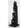 Image 2 : Claude Davidson Argillite Totem 8 1/2" H.  Good Condition