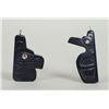 Image 1 : Two Haida Argillite Pendants Carved by Glen Pollard; Raven 2 1/4" H. and Bear 2" H.  Both in Good Co