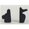 Image 2 : Two Haida Argillite Pendants Carved by Glen Pollard; Raven 2 1/4" H. and Bear 2" H.  Both in Good Co