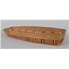 Image 1 : Mt. Currie Basketry Cradle with Imbricated Design 25 3/4" L. 10" W.  Very Fine Condition