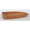 Image 2 : Mt. Currie Basketry Cradle with Imbricated Design 25 3/4" L. 10" W.  Very Fine Condition