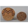 Image 2 : Lillooet Lidded Basket with Diamond Imbricated Design ca. 1980  10" D. 8" H.  Good Condition with Ve