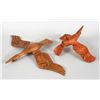 Image 2 : Two Northwest Coast Bird Rattles; Hummingbird 12" L. 16" W. and Goose 17" L. 27 1/2" W.  Both In Goo