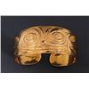 Image 1 : Haida Coin Gold Bracelet with Sculpin Design by Arthur Adams 28.4 GM 1" W. 7 1/2" L.  Good Condition